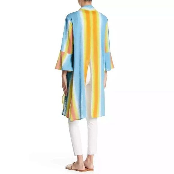 BCBGeneration Kimono Multi Striped Tie Front Size XSโ/Sm - Picture 4 of 15